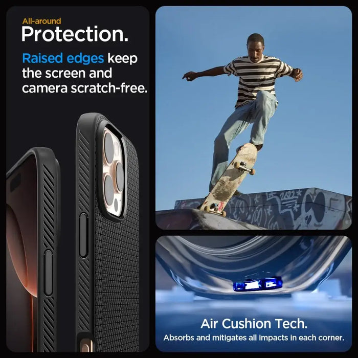 Калъф Spigen Liquid Air iPhone 16 Pro - черен