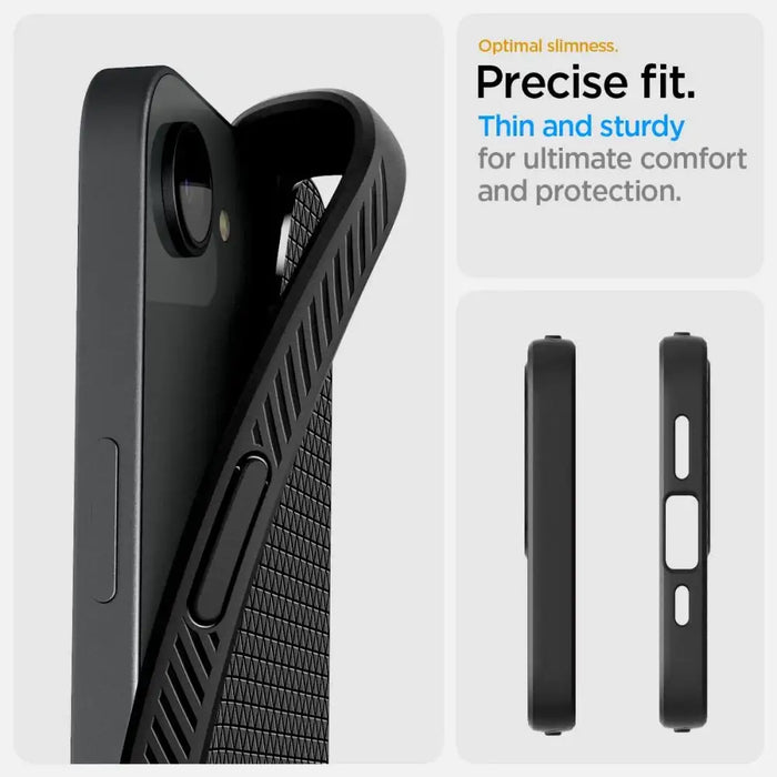 Калъф Spigen Liquid Air iPhone 16e - черен мат