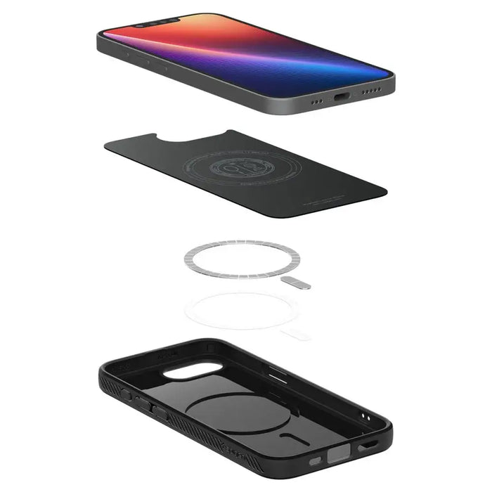 Калъф Spigen Liquid Air Mag MagSafe за iPhone 16e - черен