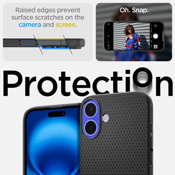 Калъф Spigen Liquid Air за iPhone 16 - черен
