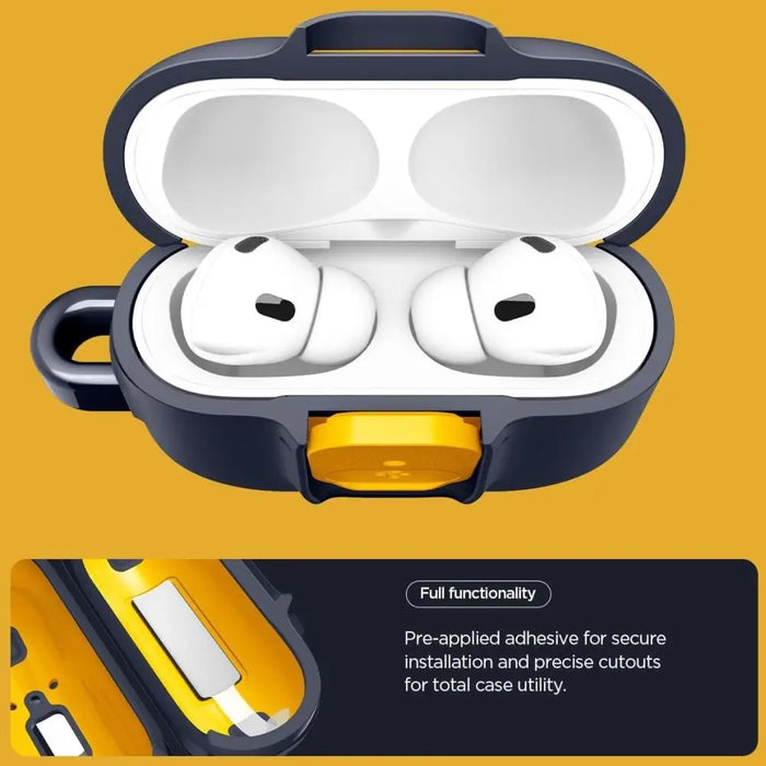 Калъф Spigen Nano Pop за AirPods Pro 3 - тъмносин и жълт
