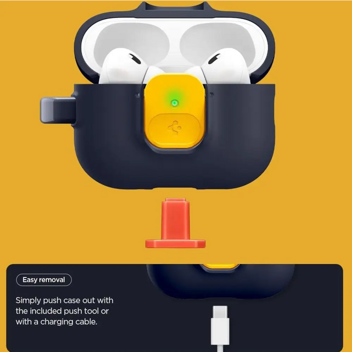 Калъф Spigen Nano Pop за AirPods Pro 3 - тъмносин и жълт