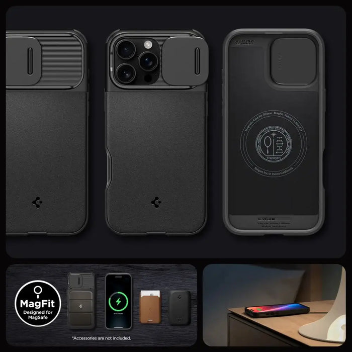 Калъф Spigen Optik Armor Mag с MagSafe за iPhone 16 Pro