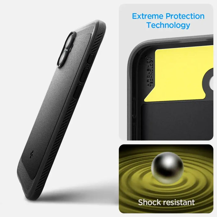 Калъф Spigen Rugged Armor MagSafe за iPhone 16 Plus - черен