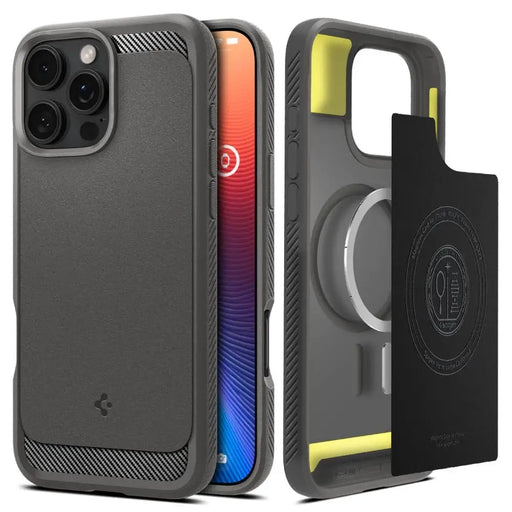 Калъф Spigen Rugged Armor MagSafe за iPhone 16 Pro - сив