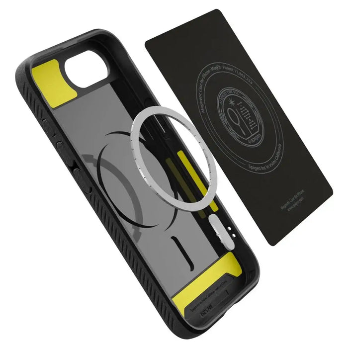 Калъф Spigen Rugged Armor MagSafe за iPhone 16e - черен