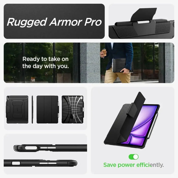 Калъф Spigen Rugged Armor Pro iPad Air 13’’ 2024 - черен