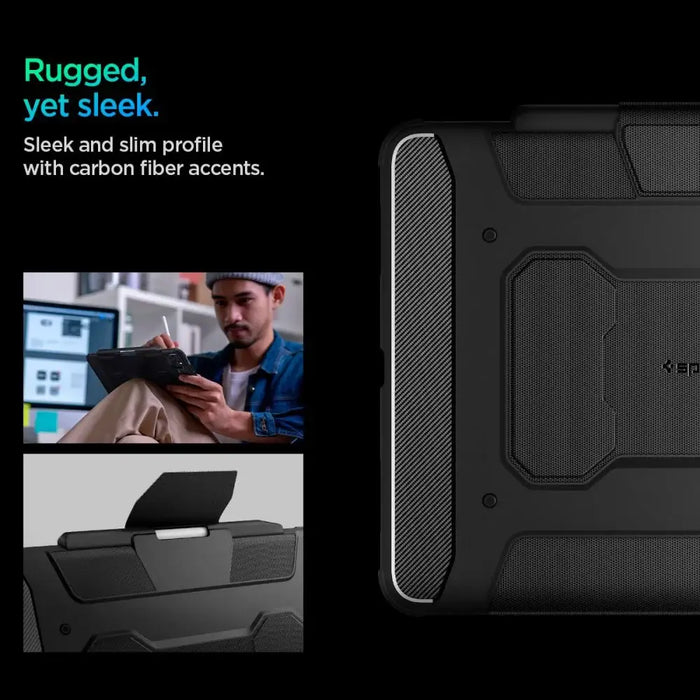 Калъф Spigen Rugged Armor Pro за iPad Pro 13’’ 2024 - черен