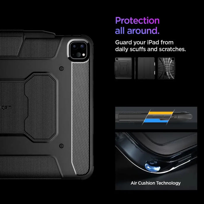 Калъф Spigen Rugged Armor Pro за iPad Pro 13’’ 2024 - черен
