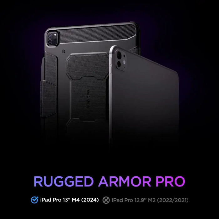 Калъф Spigen Rugged Armor Pro за iPad Pro 13’’ 2024 - черен