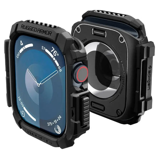 Калъф Spigen Rugged Armor за Apple Watch 10 46 мм - черен
