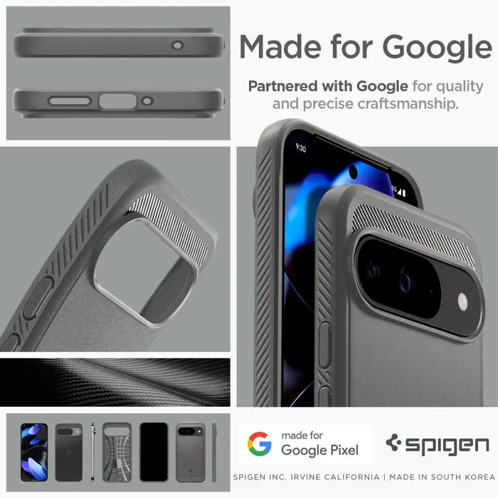 Калъф Spigen Rugged Armor за Google Pixel 9 / 9 Pro - сив