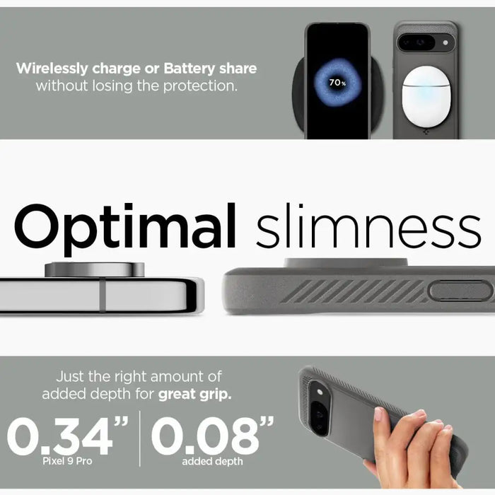 Калъф Spigen Rugged Armor за Google Pixel 9 / 9 Pro - сив