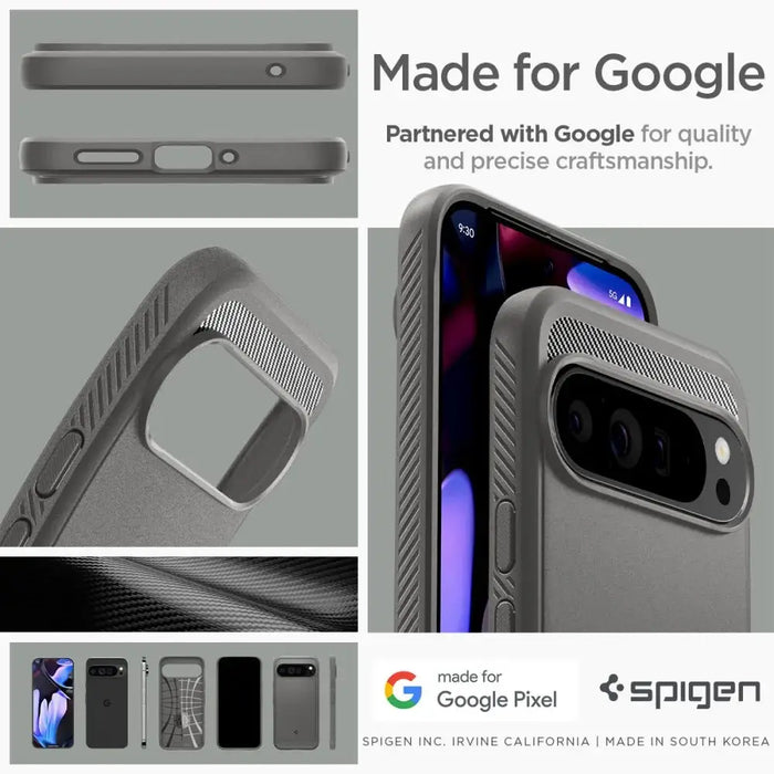 Калъф Spigen Rugged Armor за Google Pixel 9 Pro XL - сив