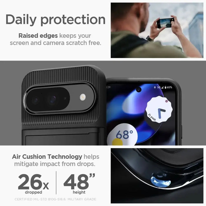 Калъф Spigen Slim Armor CS за Google Pixel 9 / 9 Pro - черен