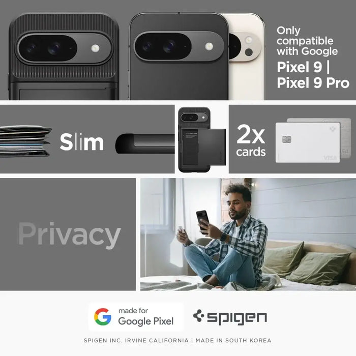 Калъф Spigen Slim Armor CS за Google Pixel 9 / 9 Pro - черен