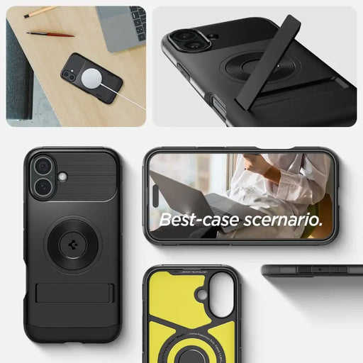 Калъф Spigen Slim Armor MagSafe за iPhone 16 - черен