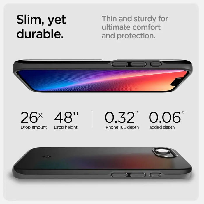 Калъф Spigen Thin Fit Mag за iPhone 16e - черен