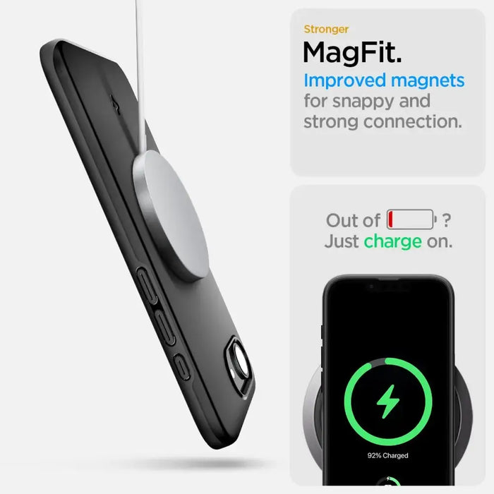 Калъф Spigen Thin Fit Mag за iPhone 16e - черен