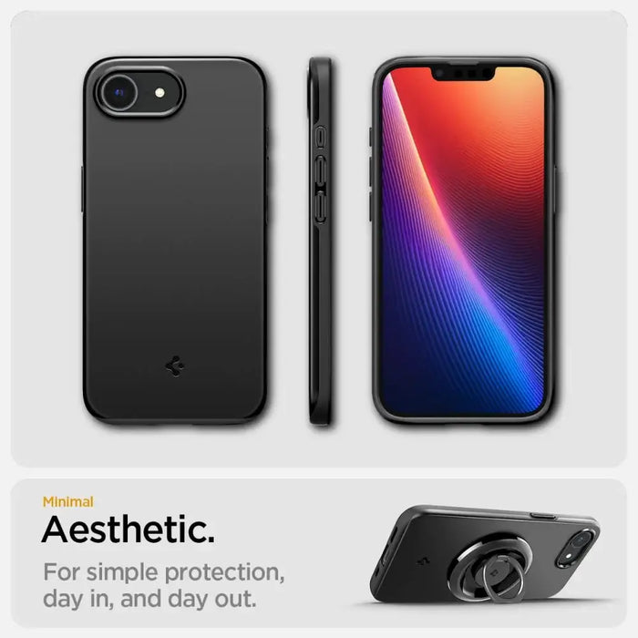 Калъф Spigen Thin Fit Mag за iPhone 16e - черен