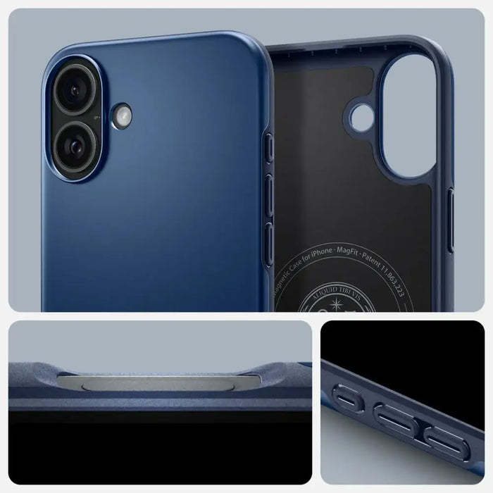 Калъф Spigen Thin Fit Magsafe за iPhone 16 - син