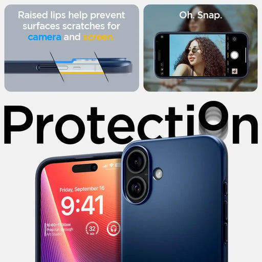 Калъф Spigen Thin Fit Magsafe за iPhone 16 - син