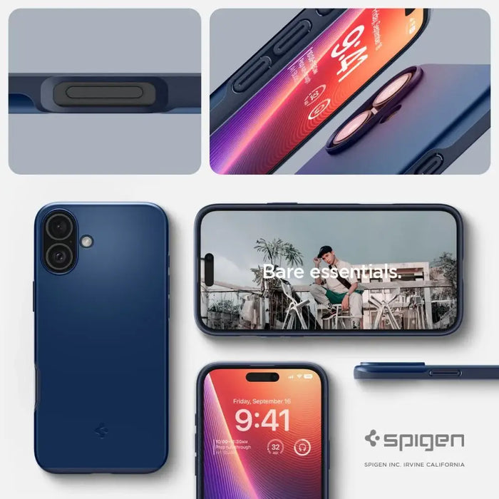 Калъф Spigen Thin Fit Magsafe за iPhone 16 - син