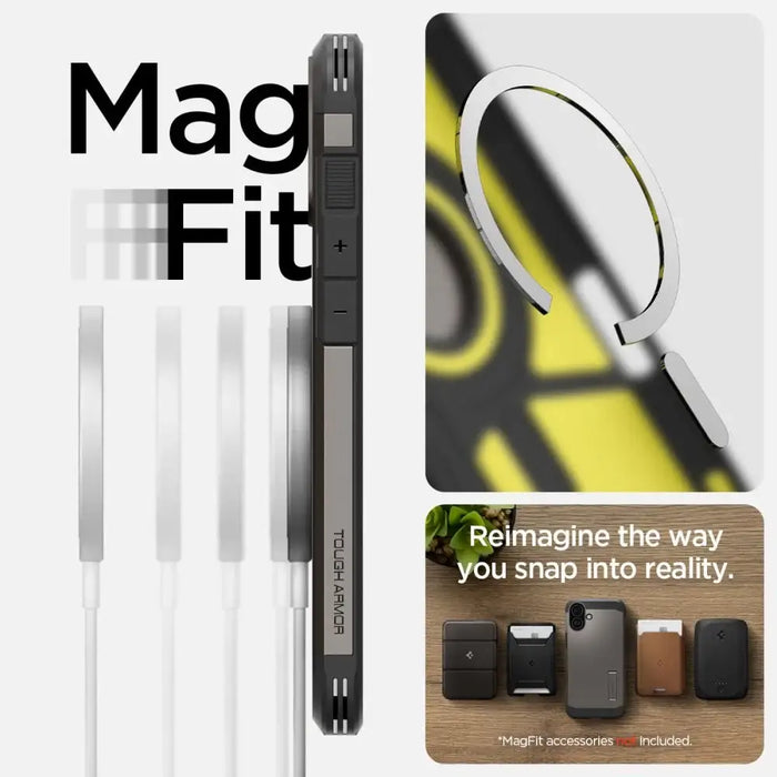 Калъф Spigen Tough Armor MagSafe със стойка за iPhone 16