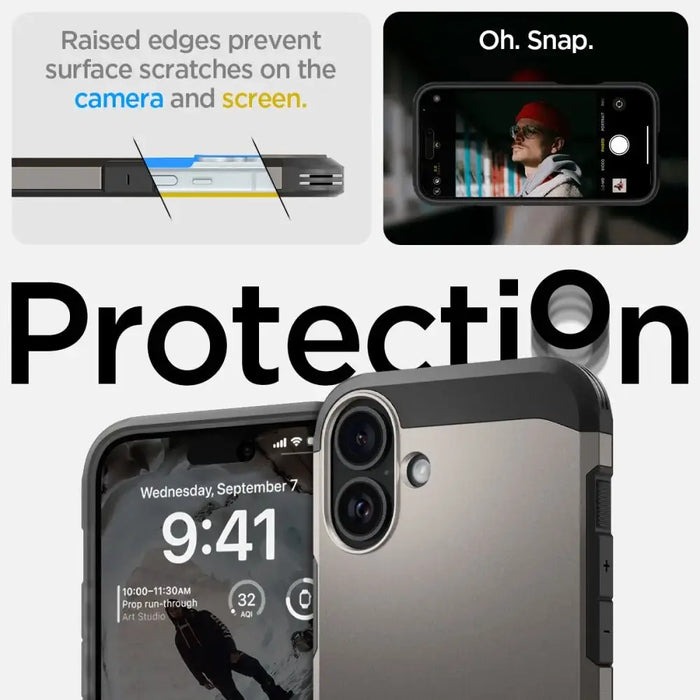 Калъф Spigen Tough Armor MagSafe със стойка за iPhone 16