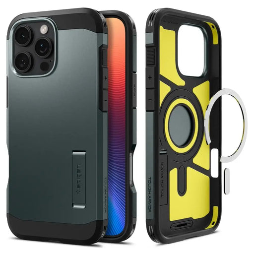 Калъф Spigen Tough Armor MagSafe със стойка за iPhone 16