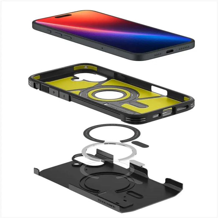Калъф Spigen Tough Armor MagSafe със стойка за iPhone 16
