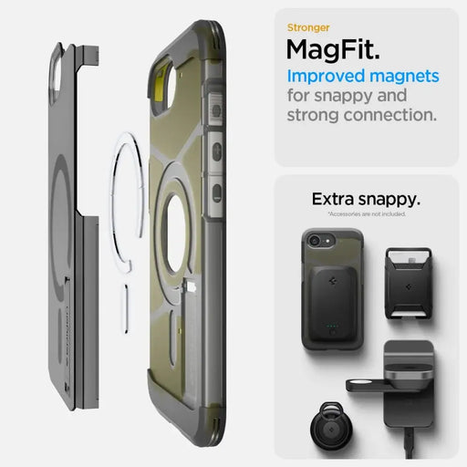 Калъф Spigen Tough Armor MagSafe за iPhone 16e - прозрачен