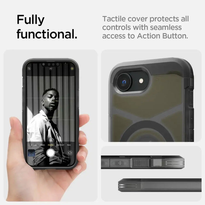Калъф Spigen Tough Armor MagSafe за iPhone 16e - прозрачен