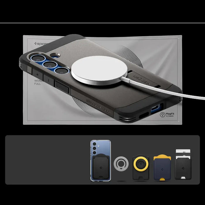 Калъф Spigen Tough Armor MagSafe за Samsung Galaxy S25 - сив