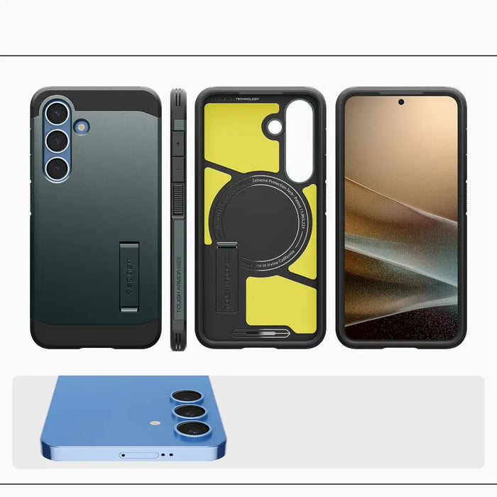 Калъф Spigen Tough Armor MagSafe за Samsung Galaxy S25 зелен