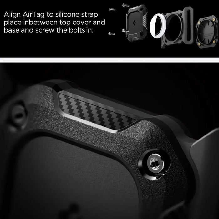 Калъф Spigen Tough Armor Pet Collar AirTag 1/2 - черен