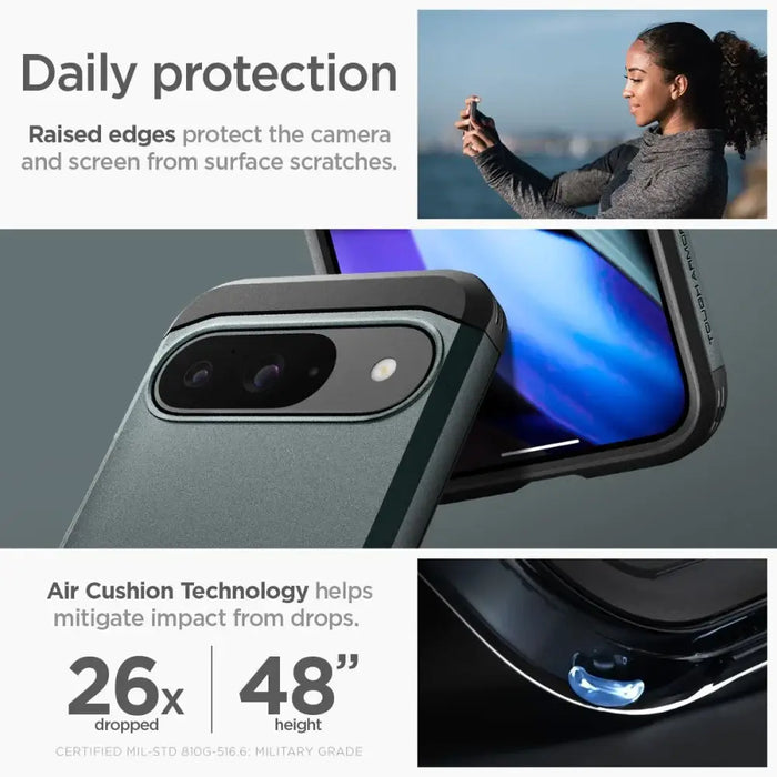 Калъф Spigen Tough Armor за Google Pixel 9 / 9 Pro - зелен