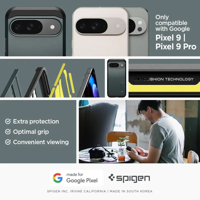 Калъф Spigen Tough Armor за Google Pixel 9 / 9 Pro - зелен
