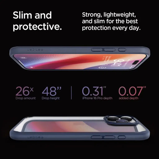 Калъф Spigen Ultra Hybrid iPhone 16 Pro - син