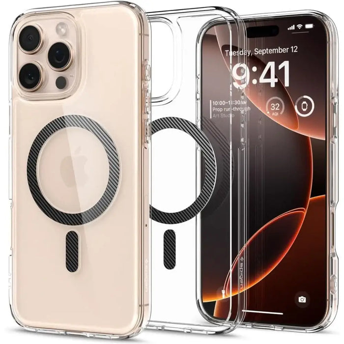 Калъф Spigen Ultra Hybrid Mag от въглеродни влакна
