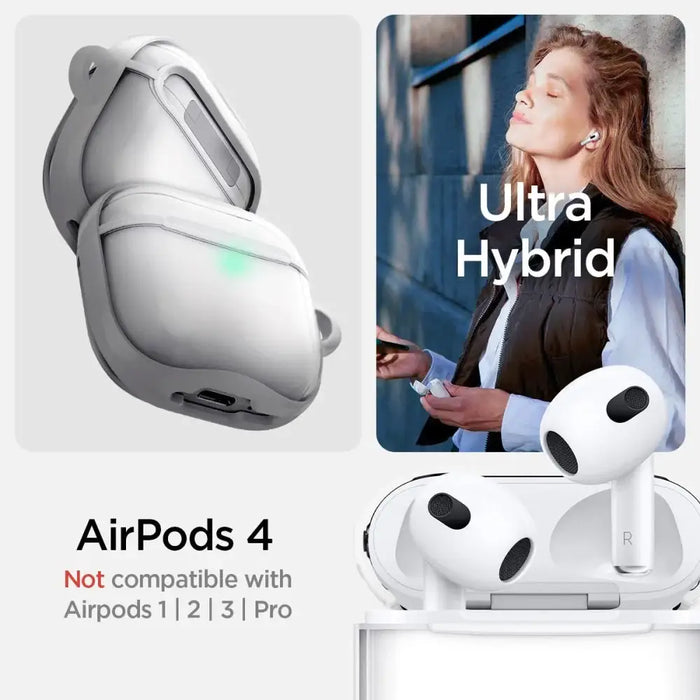 Калъф Spigen Ultra Hybrid за AirPods 4 - бял