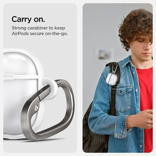Калъф Spigen Ultra Hybrid за AirPods 4 - бял