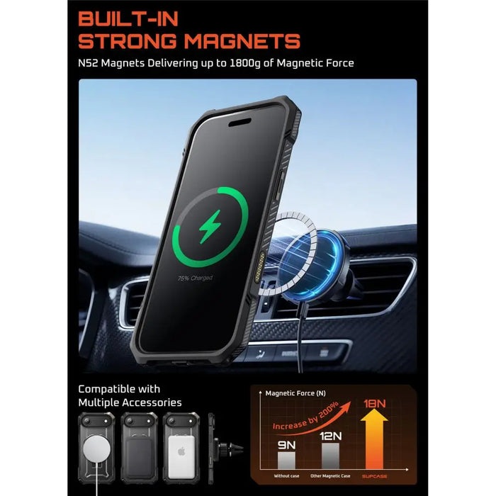 Калъф Supcase UB Grip Mag MagSafe за iPhone 17 Air - черен