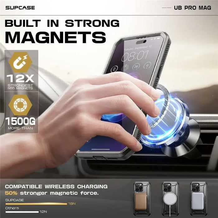 Калъф Supcase UB Pro Mag MagSafe за iPhone 16 Pro - черен
