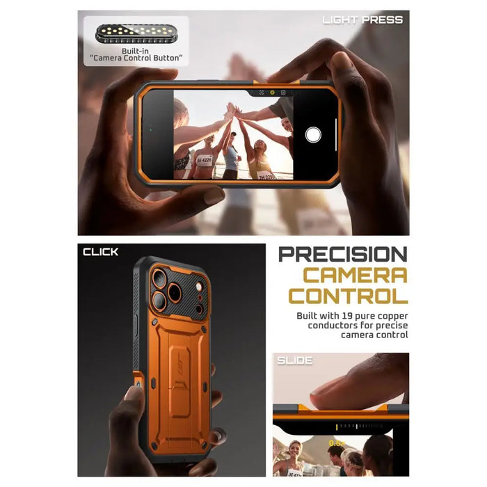 Калъф Supcase Unicorn Beetle Pro за iPhone 17 Pro - оранжев