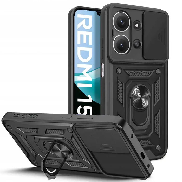 Калъф Tech-Protect CamShield Pro за Xiaomi Redmi 15C - черен