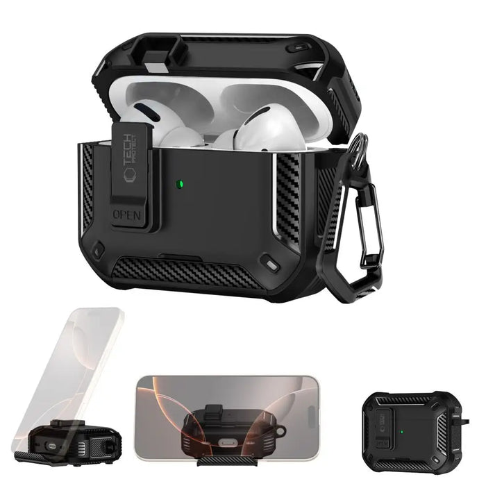Калъф Tech-Protect Carbonox MagSafe за AirPods Pro - черен