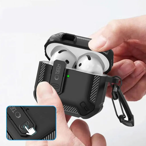 Калъф Tech-Protect Carbonox за AirPods 4 - черен