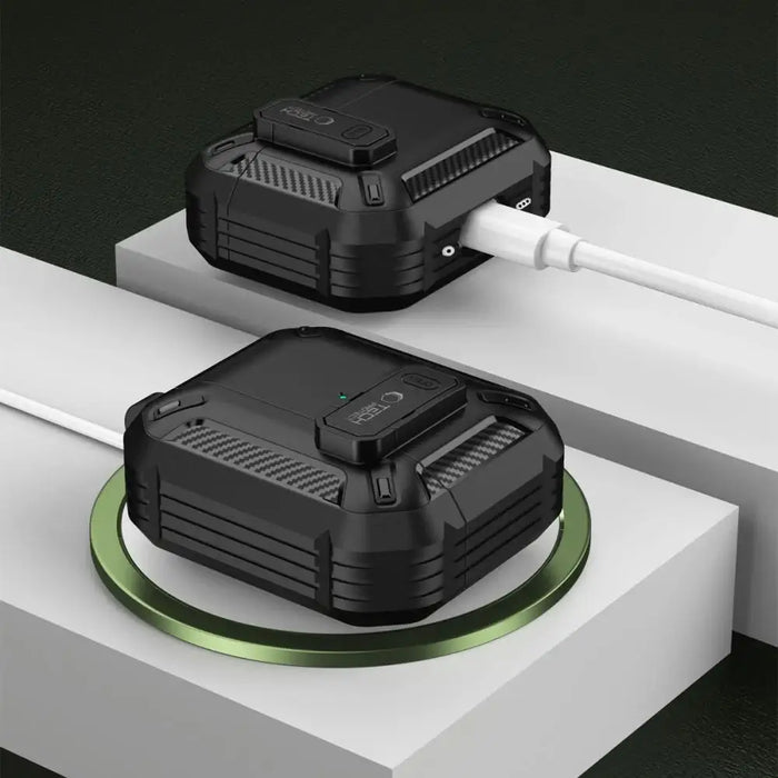 Калъф Tech-Protect Carbonox за AirPods 4 - черен