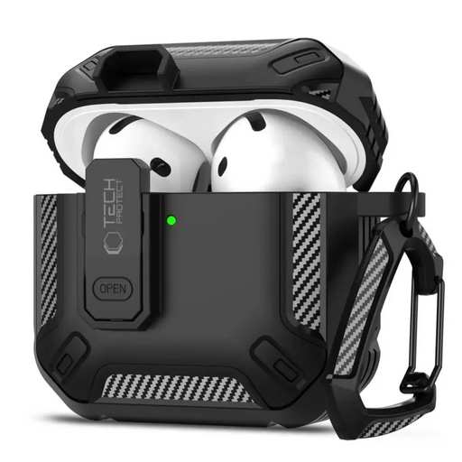 Калъф Tech-Protect Carbonox за AirPods 4 - черен